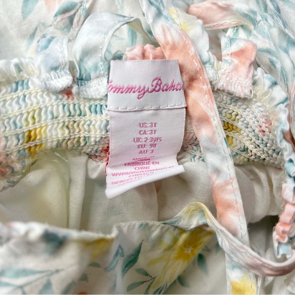 Tommy Bahama Girls white floral dress. Size 3T - Picture 6 of 6